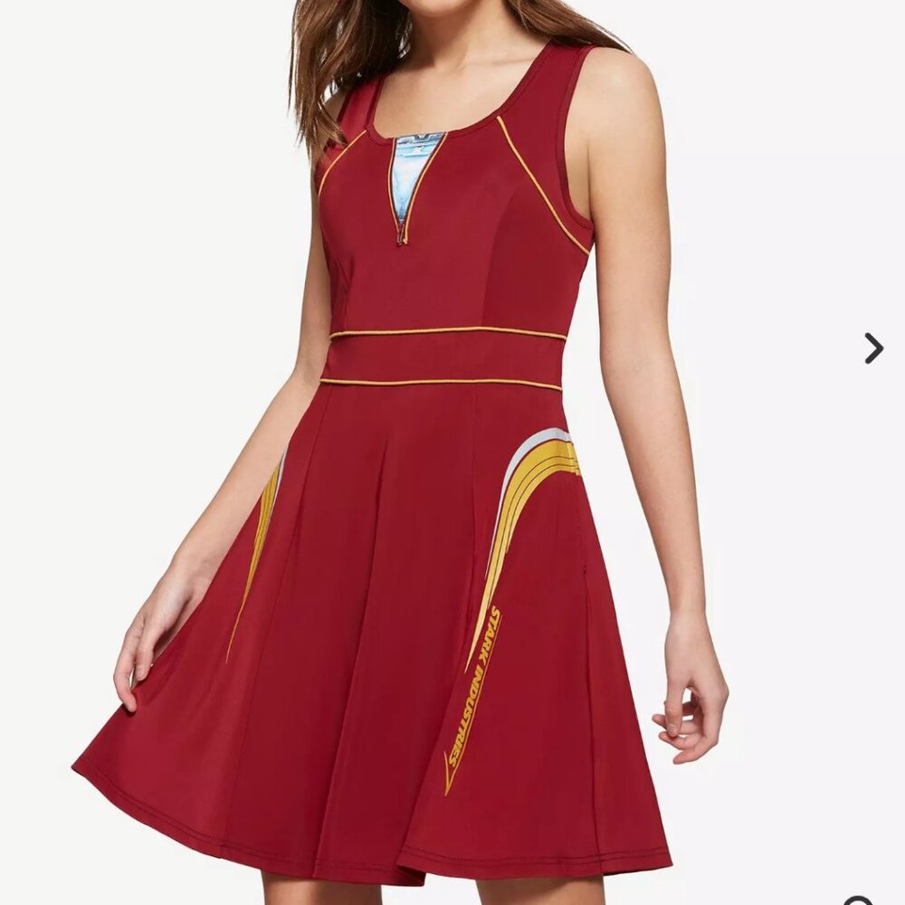 NEW Her Universe Marvel Avengers Iron Man Armor Skater Dress Costume Sz Medium